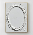 Textured Oval Contour | White Silhouette