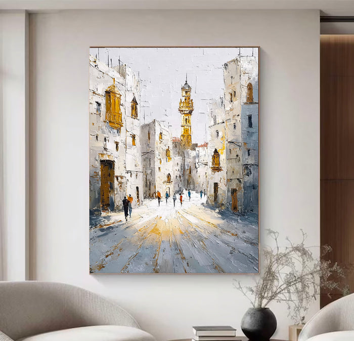 Sunlit Medina Walk | Golden Tower
