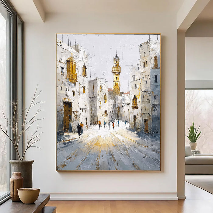 Sunlit Medina Walk | Golden Tower