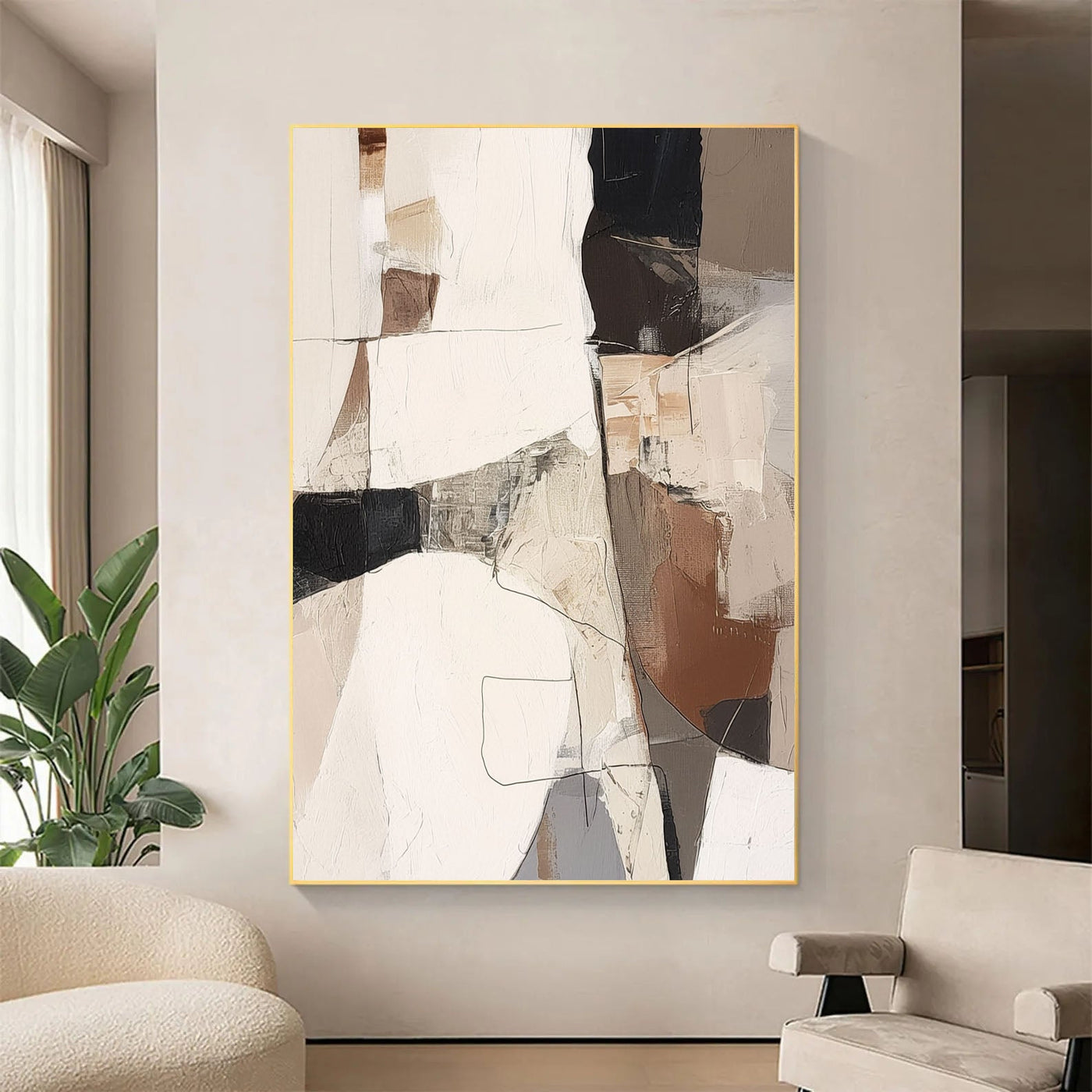 Textured Neutral Mosaic | Brown Gray