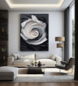 Textured Spiral Opulence | Monochrome Swirl
