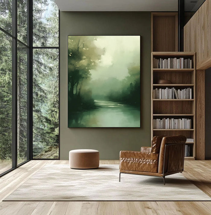 Textured Green Landscape | Misty Flow