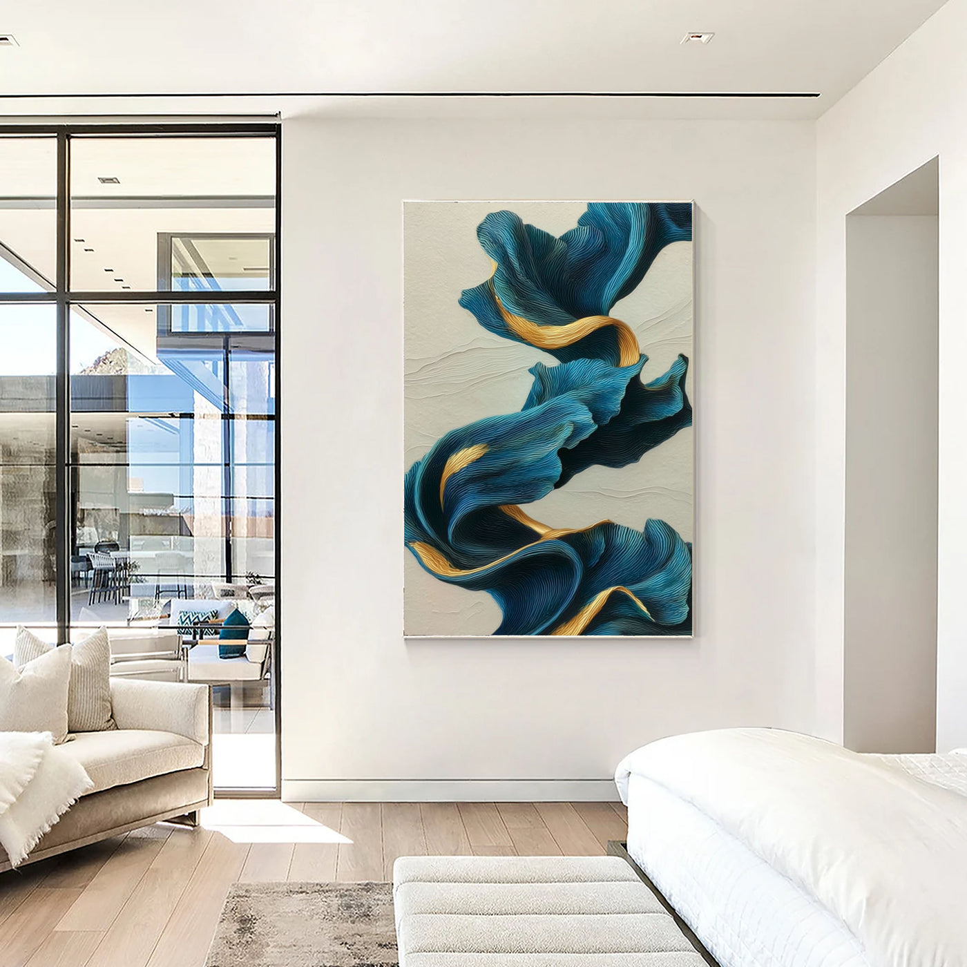 Fluid Silk Motion | Blue & Gold