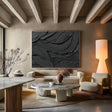 Textured Ebony Swirls | Dark Cascades