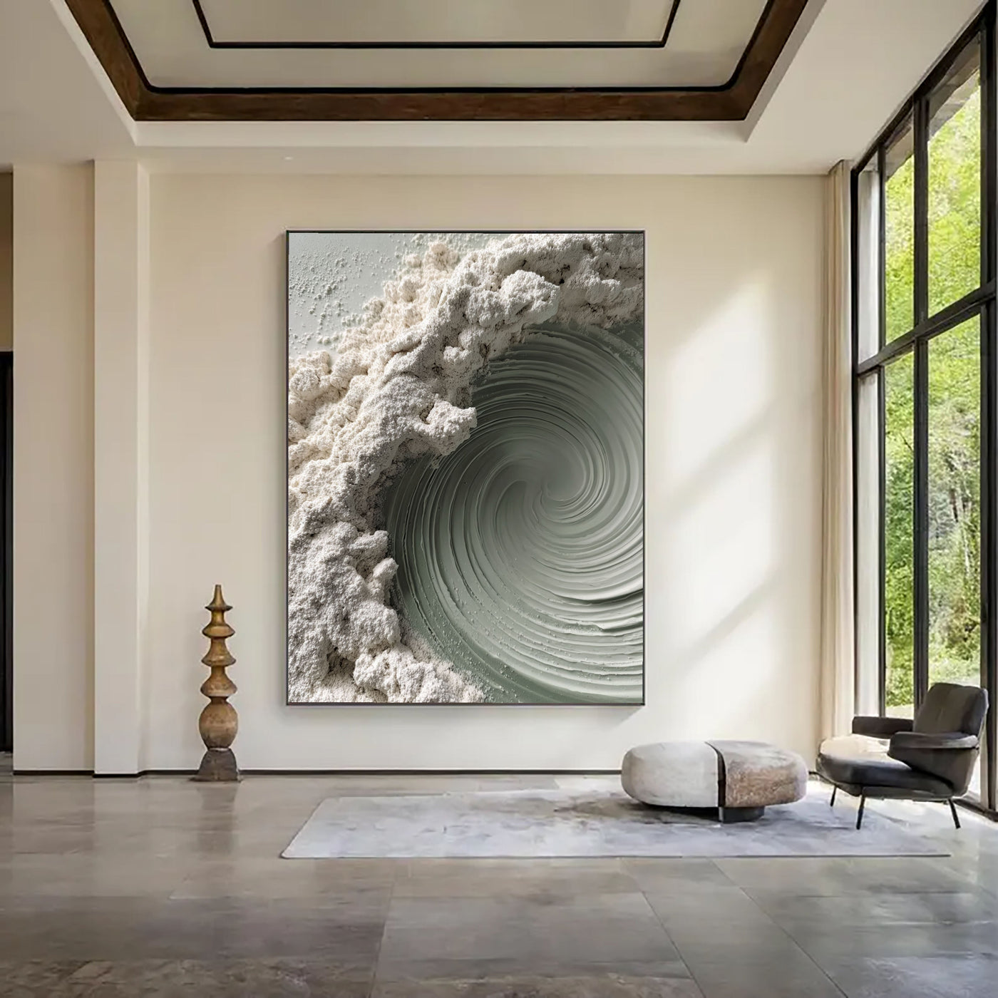 Textured Pale Swirls | White Drift
