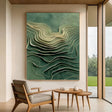 Layered Wave Serenity | Emerald Flow