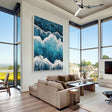 Textured Turquoise Swells | White Foam