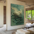 Layered Wave Serenity | Emerald Flow