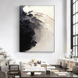 Textured Monochrome Wave | Black Gray