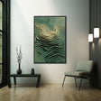 Layered Wave Serenity | Emerald Flow