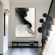 Textured Monochrome Flow | Black Gray