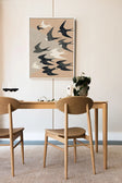 Graphic Bird Silhouette | Beige Sky