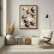 Graphic Bird Silhouette | Beige Sky