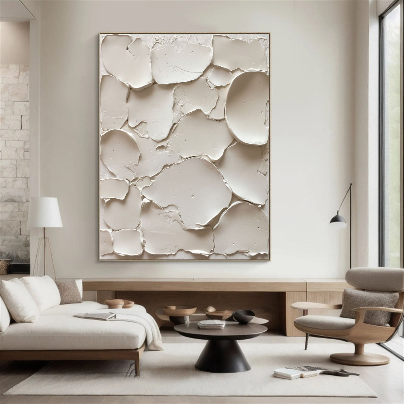 Textured Abstract Opulence | Cream Panache