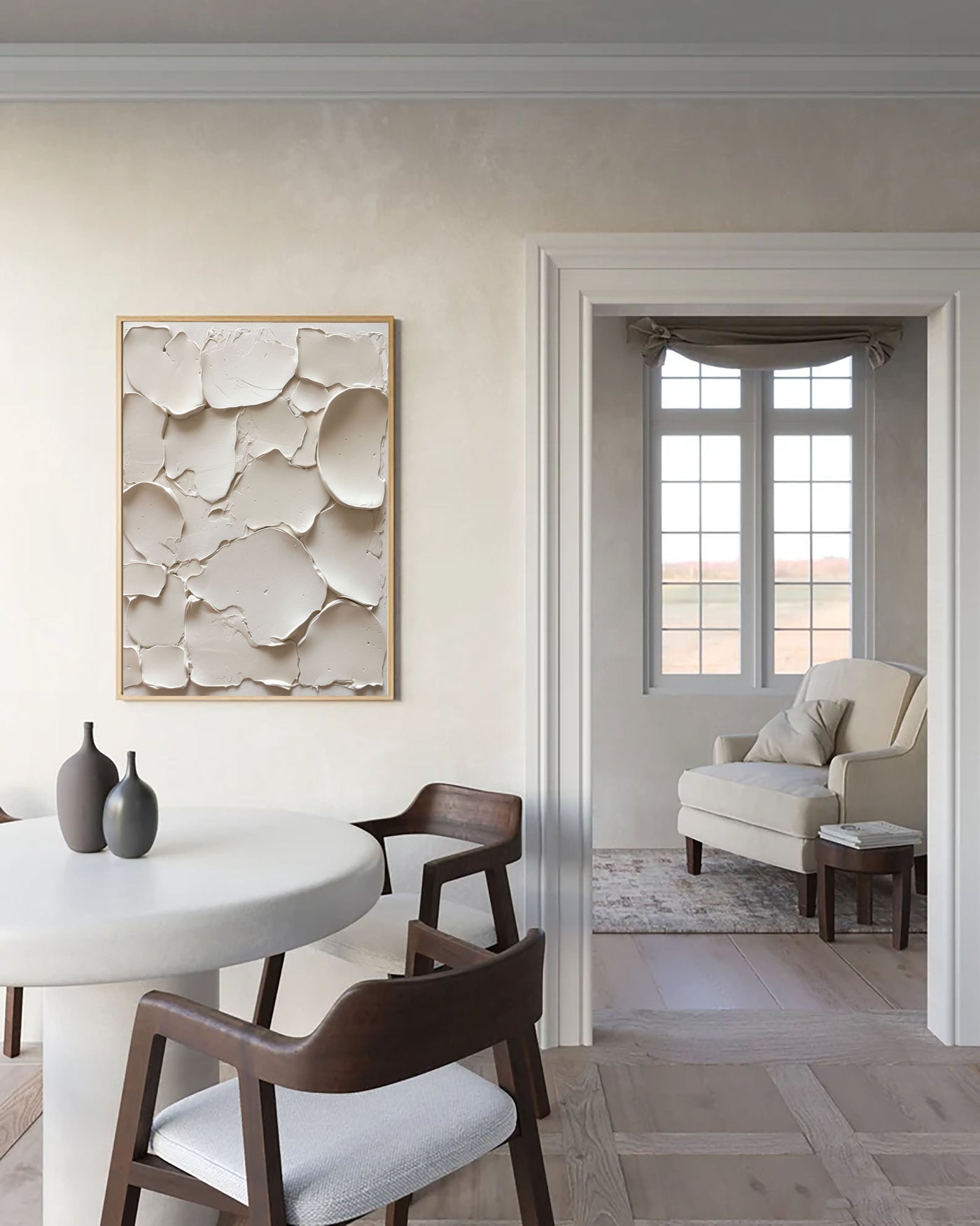 Textured Abstract Opulence | Cream Panache