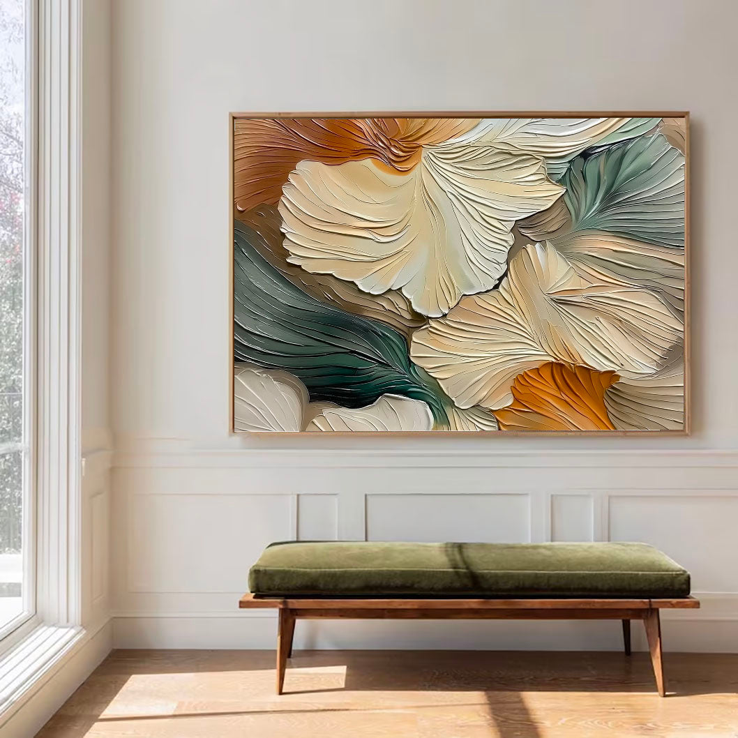 Textured Ginkgo Whisper | Earthy Tones