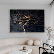 Textured Gilded Fracture | Ebony Glow