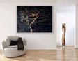 Textured Gilded Fracture | Ebony Glow