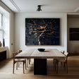 Textured Gilded Fracture | Ebony Glow