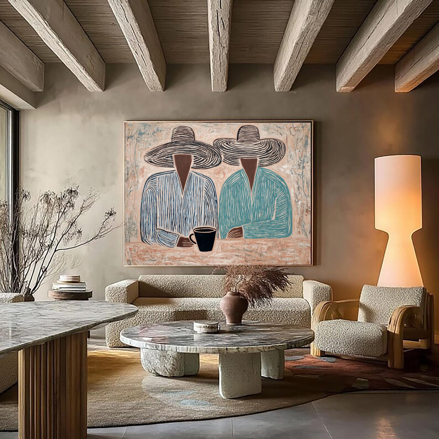 Textured Brimmed Duo | Muted Gathering