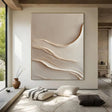 Sanftes Beige Relief | Wellenförmige Textur