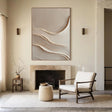 Sanftes Beige Relief | Wellenförmige Textur