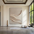 Sanftes Beige Relief | Wellenförmige Textur