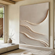 Sanftes Beige Relief | Wellenförmige Textur