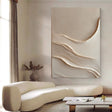Sanftes Beige Relief | Wellenförmige Textur