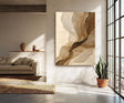 Flowing Silk Elegance | Beige Whirl