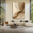 Flowing Silk Elegance | Beige Whirl