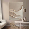 Sanftes Beige Relief | Wellenförmige Textur