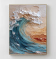 Textured Coastal Surge | Turquoise Crests