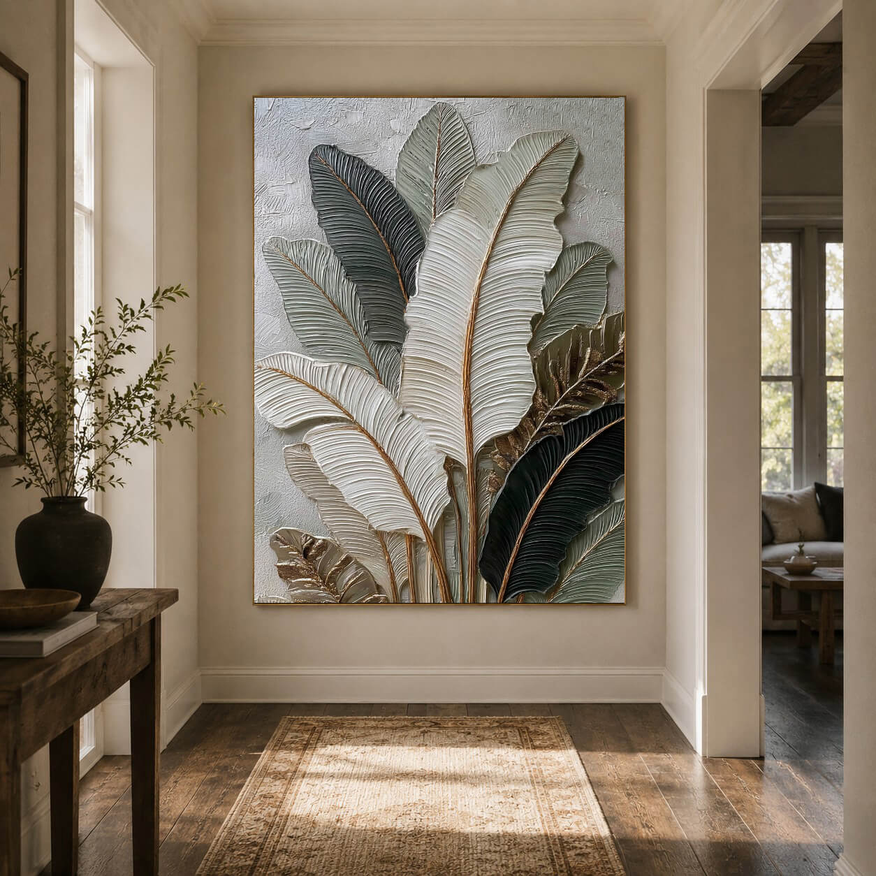 Impressionist Art | Gilded Leaf Relief