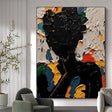 Abstract Portrait Textured Wall Art #PB008