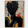 Abstract Portrait Textured Wall Art #PB008