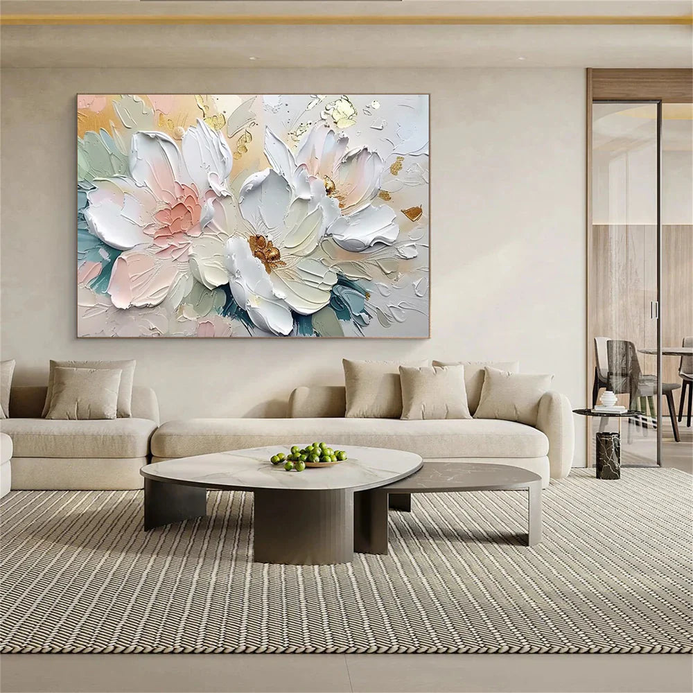 Flower & Tree Textured Abstract Wall Art #SF008