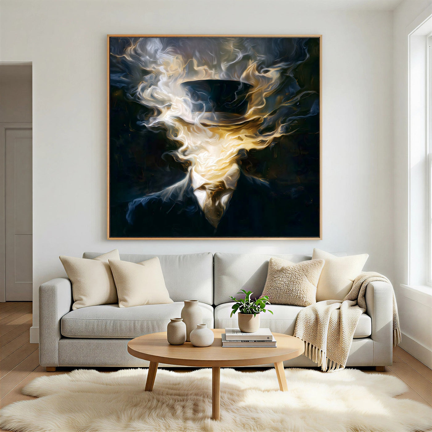 Ethereal Smoke Silhouette | Golden Specter