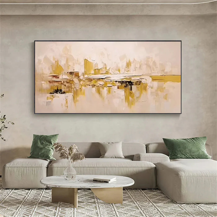Beige and Brown Abstract Texture Wall Art  #AT106