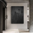 Black Minimalist Textured Wall Art #MT052