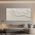 White Minimalist Textured Wall Art #MT072