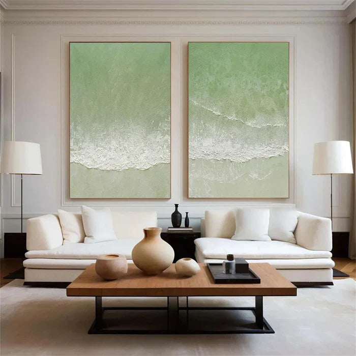 Ocean & Sky Abstract Set of 2 Wall Art #MO065