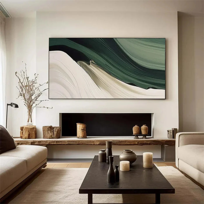 Green Abstract  Wall Art #AT028