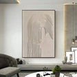 Beige and Brown Abstract Texture Wall Art #AT042