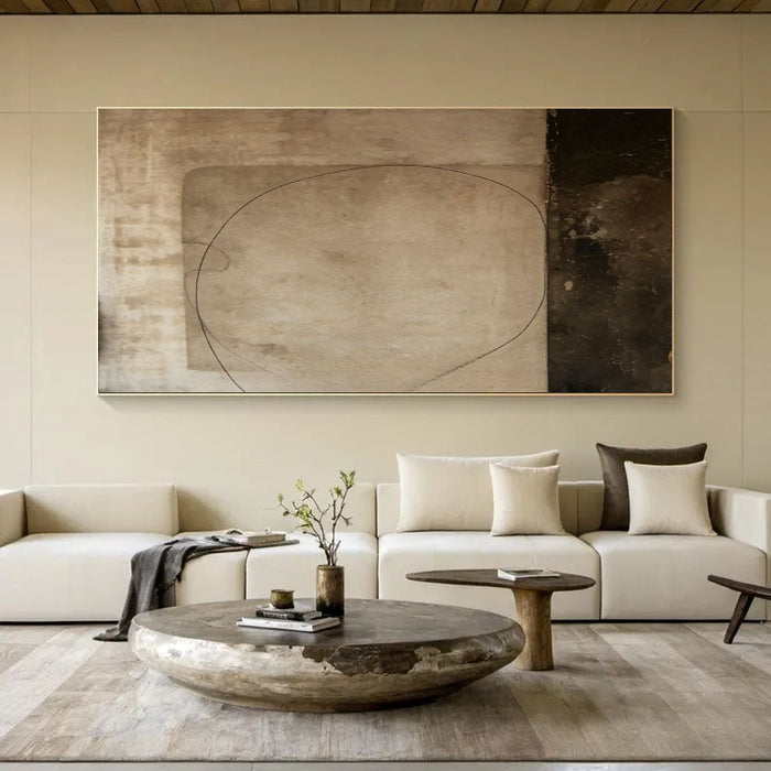 Textured Contour Mediation | Beige Sphere