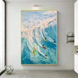 Surfing Sport Art Textured Canvas #PT022