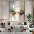 Beige and Brown Abstract Wall Art  #AT108