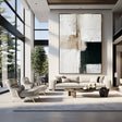 Textured Abstract Sophistication | Beige Green