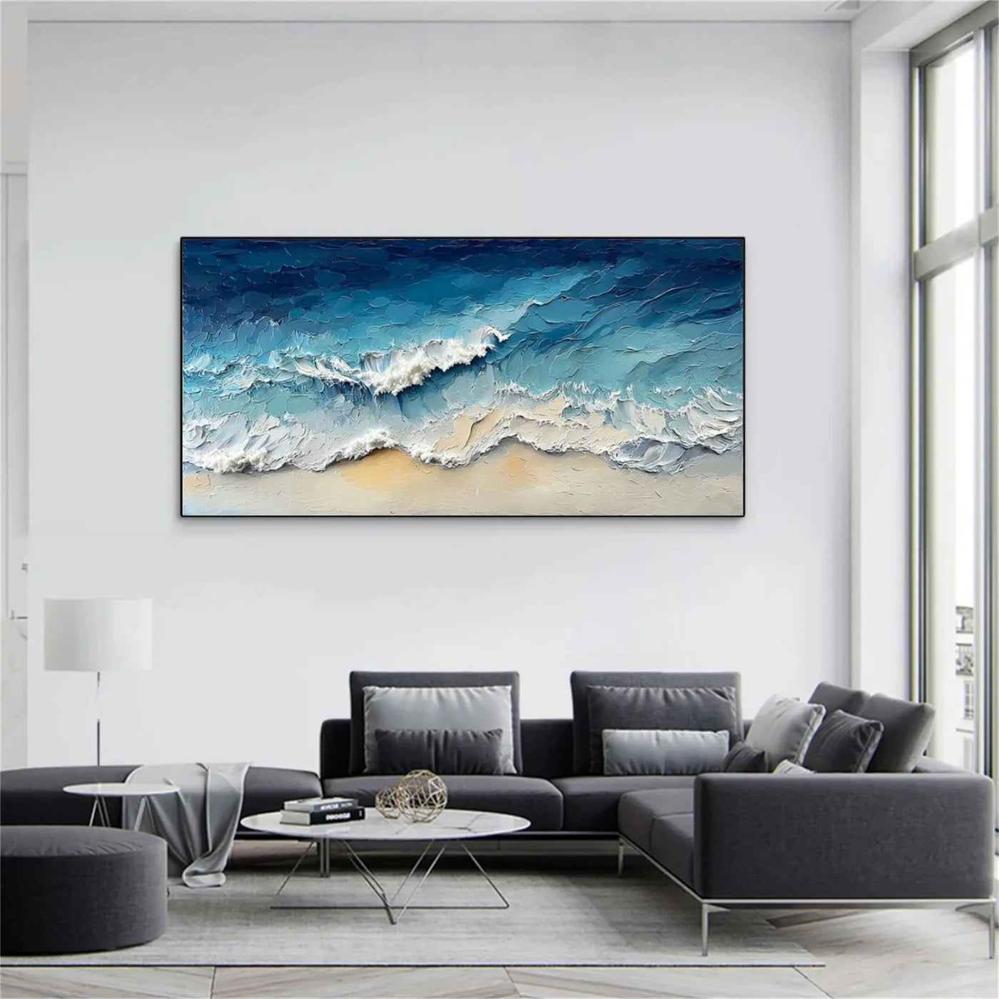 Ocean & Sky Textured Wall Art #MO079