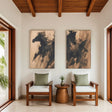 Abstract Horse Animal Wall Art  Set of 2 #DL049